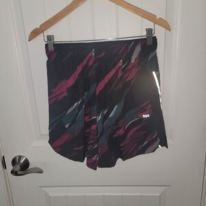 DSG Lined Polyester Black Purple Grey Running Shorts Mens Small